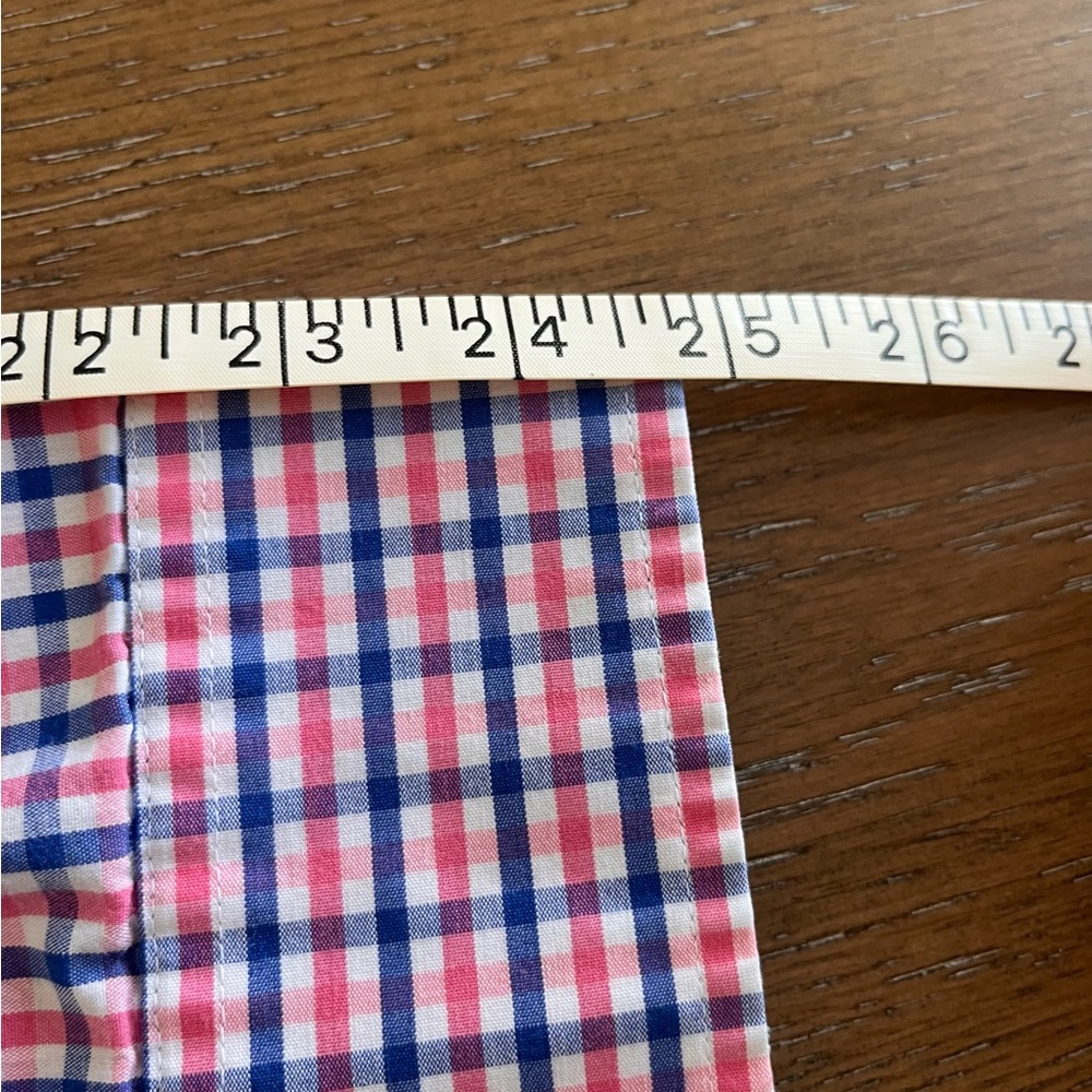 Mason James Pink and Blue Check Stretch Button-Down Shirt Size XL - Picture 11 of 12